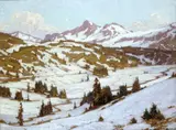 Winter – Mt. Rainier, Paradise Valley by William Wendt, 1913, oil on canvas, sold Apr 2005