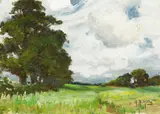 Anna Althea Hills, An English Landscape with Trees