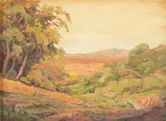 McNamara Store, Arizona, 1941; A Valley in Arizona, 1942 (a pair) by Luther Evans DeJoiner, sold Apr 2005