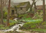 Anna Althea Hills, An English Cottage by a Running Creek
