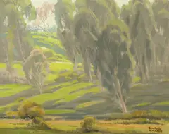 Arroyo Grove by Sam Hyde Harris, oil on masonite, sold Apr 2005
