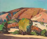 John O'Shea, Coast Hills, Carmel Valley, oil on masonite