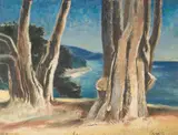 Milford Zornes, Trees Along the Coast