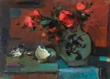 Sergei Bongart, Spanish Red (A Still Life), oil on board