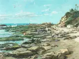Roger Edward Kuntz, Figures Along the Shore at Low Tide