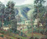 Gary Lang, A Lush California Landscape, oil on board