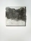 Fluß by Günther Uecker, 1984, Nägel und weiße Farbe auf Leinwand auf Holz, sold Dec 2017