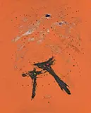Lucio Fontana, Concetto spaziale, 1956, Öl, Mischtechnik und applizierte Glasstücke auf Leinwand