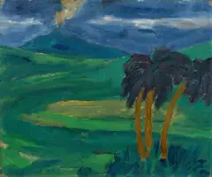 Emil Nolde, Südsee Landschaft II, 1915, Öl auf Leinwand