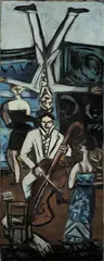 Max Beckmann, Kleines Variété (in Mauve und Blau), 1933, Öl auf Leinwand