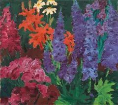Emil Nolde, Feuerlilien und Rittersporn, 1920, Öl auf Leinwand