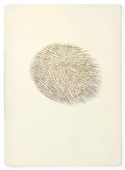 Günther Uecker, Phantom, 1962, Nägel und weiße Farbe auf Leinwand auf Holz