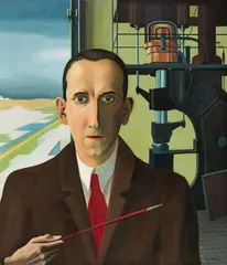 Carl Grossberg, Selbstbildnis, 1928, Öl auf Holz