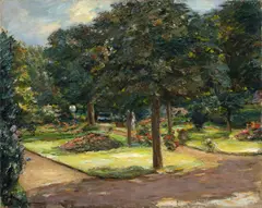 Max Liebermann, Garten in Noordwijk-Binnen, 1909, Öl auf Leinwand