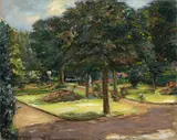 Max Liebermann, Garten in Noordwijk-Binnen, 1909, Öl auf Leinwand
