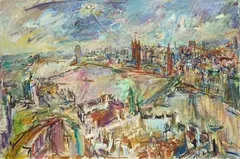 London mit House of Parliament by Oskar Kokoschka, 1967, Öl auf Leinwand, sold Nov 2011