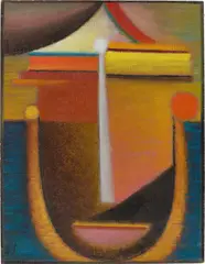 Alexej von Jawlensky, Abstrakter Kopf: Komposition Nr. 10, Um 1924, Öl auf Karton
