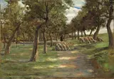 Max Liebermann, Schafherde, 1888, Öl auf Leinwand. Doubliert