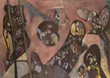 Endre Nemes, Intrigues, 1950, Oil on canvas