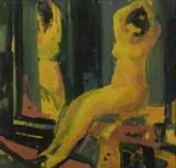 Karel Souček, A Nude, Around 1960, Oil on cardboard