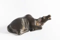 Vincenc Vingler, A Lying Bull, 1949, Patinated bronze