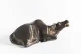 Vincenc Vingler, A Lying Bull, 1949, Patinated bronze