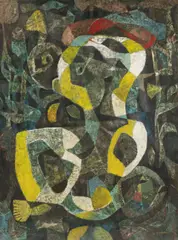 Ota Janeček, A Boy in a Red Beret and with a Huge Perch, 1961 - 1962, Oil on canvas