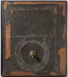Čestmír Kafka, A Black Board, 1967, Oil on canvas, metal