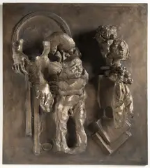 A Relief by František Štorek, 1980, bronze, sold Jun 2022