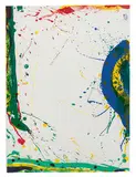 Untitled (from Michel Waldberg: Poemes dans le ciel) by Sam Francis, 1986, 6-color lithograph on Rives BFK paper, sold Jan 2021