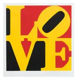 Robert Indiana, Die Deutsche Liebe-Hommage à Documenta (German Love), 1997, Color screenprint on paper