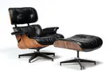 Lounge chair and ottoman (2) by Charles and Ray Eames, 1956; these examples produced c. 1971, sold Jan 2021