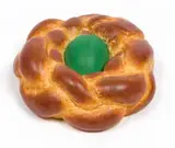Jeff Koons, Bread with Egg (Green), 1995, Tempera-painted Hydrocal