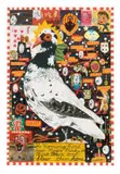 Tony Fitzpatrick, The Homing Bird, 1999, Gouache and collage on paper
