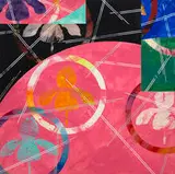 Billy Al Bengston, Syltkakor Draculas, 1977, Acrylic on canvas mounted to wood panel