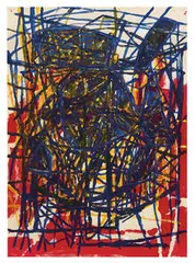 Logical Cube by Terry Winters, 1997, Acrylic and oil crayon on paper, sold Oct 2020