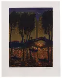 Carlos Almaraz, City Bridge, 1989, Lift-ground aquatint on paper