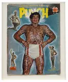Dr Lakra, Untitled (Horned Man), 2003, Ink and collage on vintage magazine