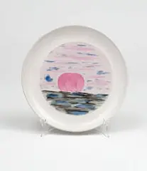 Milton Avery, Provincetown Sunset, c. 1964, Glazed ceramic
