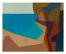 Karl Stanley Benjamin, Laguna Seascape II, 1954, Oil on canvas