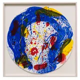Untitled (SF-348) by Sam Francis, 1993, 3-color lithograph with water tusche on shaped cote colle transfer paper, sold Oct 2020