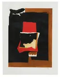 Robert Motherwell, Plate (from Alphabet Series), 1986, Aquatint, lift-ground etching and aquatint, and collage on Whatman paper