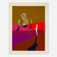 Ernest Trova, Untitled (from Series 75), 1975, screenprint in colors