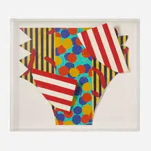 Jay Phillips, Melrose (from the Serrano Suite), 1981, screenprint in colors on paperboard structure in artist's frame