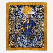 Kehinde Wiley, WOW (Works on Whatever) Project Beach Towel, 2008, digital print on brushed cotton towel