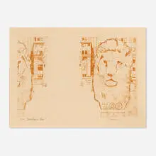 Larry Rivers, Downtown Lion, 1967, etching
