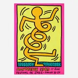 Keith Haring, Montreaux Jazz Festival poster, 1983, screenprint in colors