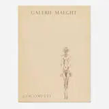 Alberto Giacometti, Galerie Maeght poster, 1961, lithograph in colors