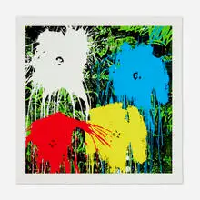 Thierry Guetta, Flowarh$, 2021, screenprint in colors