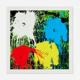 Thierry Guetta, Flowarh$, 2021, screenprint in colors